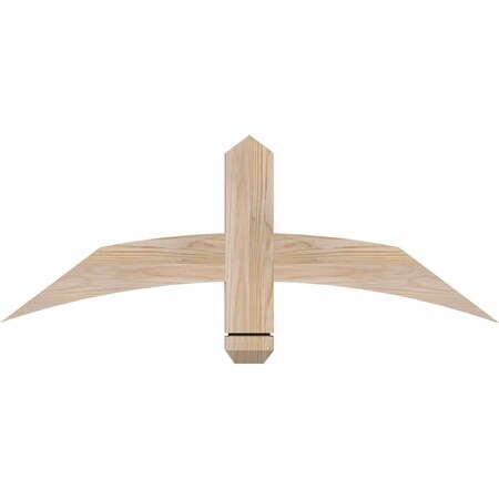 Ekena Millwork Bellingham Smooth Timber Gable Bracket, Douglas Fir, 36"W x 13"H x 1 1/2"D x 3 1/2"F, 9/12 Pitch GBW036X13X0204BEL00SDF